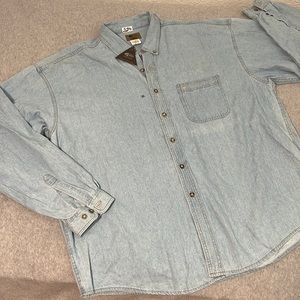 ID Wear Chambray Button Shirt Mens XXXL Western Cowboy